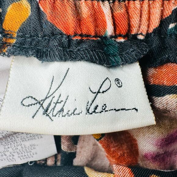 Kathie Lee Vintage Vintage Dark Academia Floral Cottagecore Pleated Skirt 14 - Picture 4 of 6